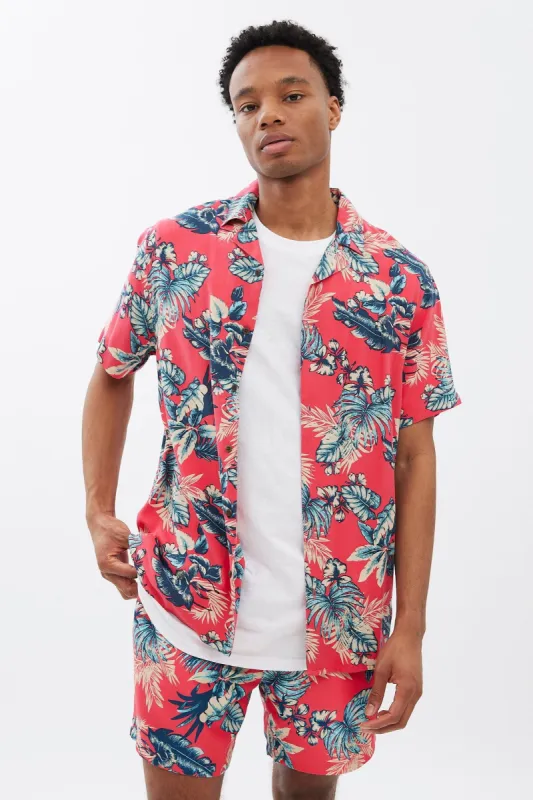 AERO Tropical Print Short Sleeve Resort Shirt sold by Bluenotes