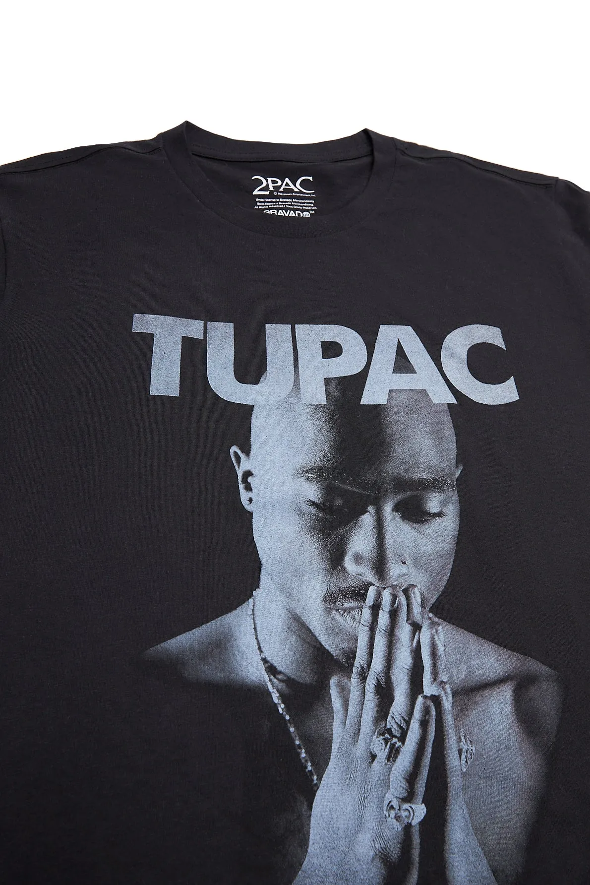 Tupac Praying Hands Graphic Tee sold by Bluenotes product image thumbnail 2