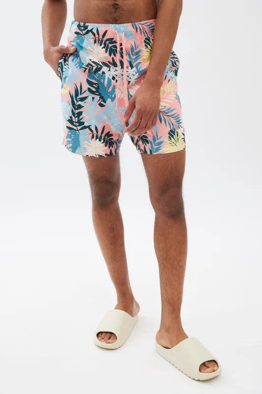Tropical Print Swim Short sold by Bluenotes