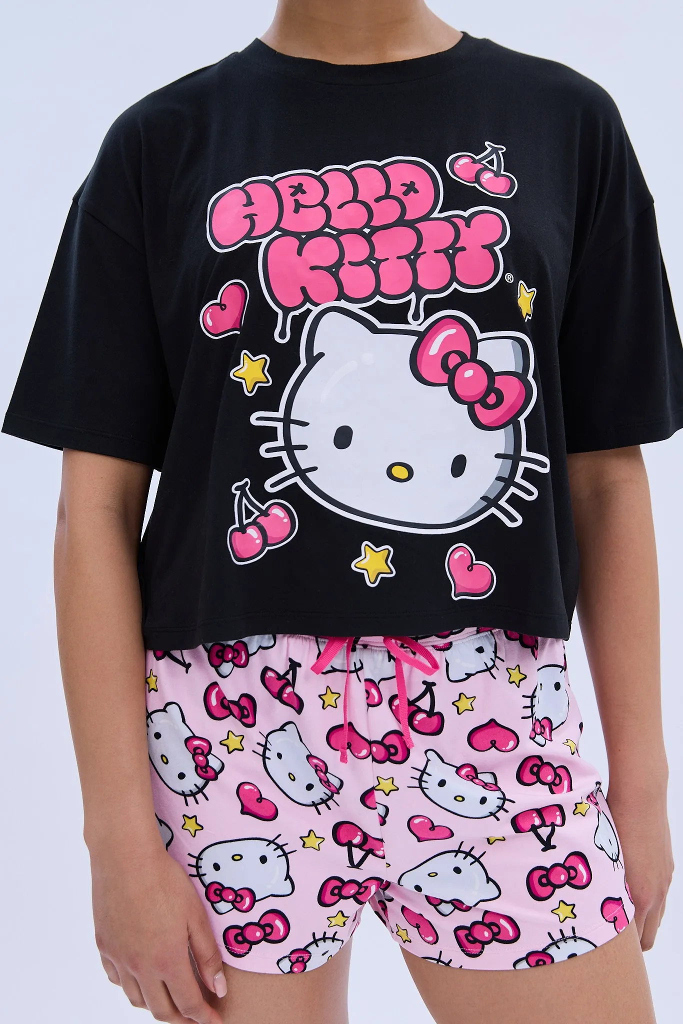 Hello Kitty Printed Pajama Short And Tee Set sold by Bluenotes product image thumbnail 3