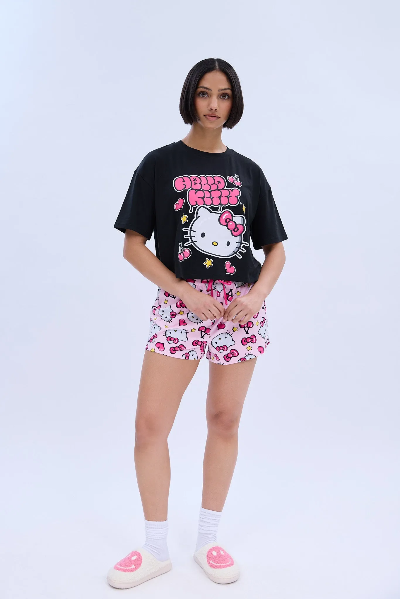 Hello Kitty Printed Pajama Short And Tee Set sold by Bluenotes product image thumbnail 2