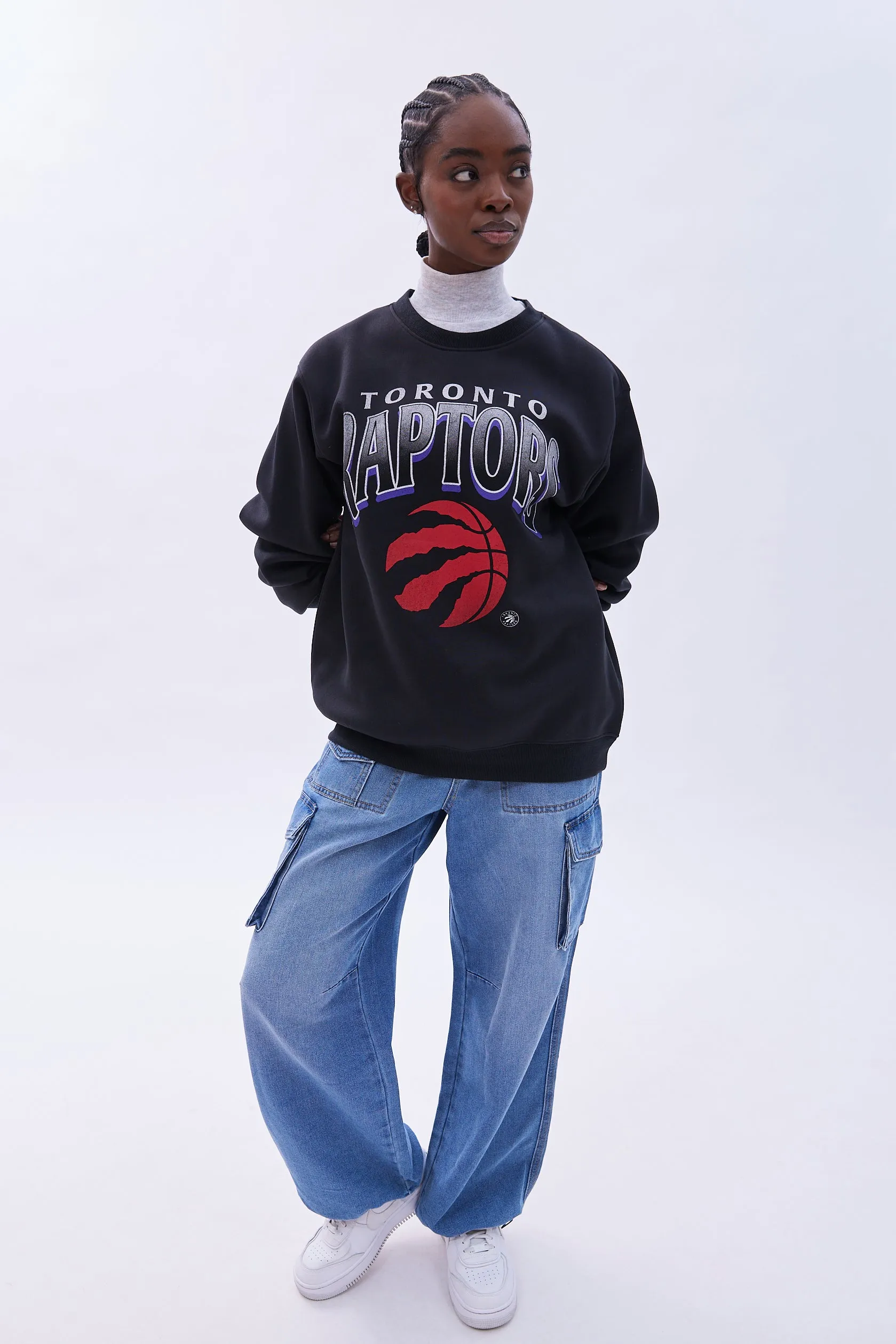 Toronto Raptors Graphic Crew Neck Oversized Sweatshirt sold by Bluenotes product image thumbnail 2