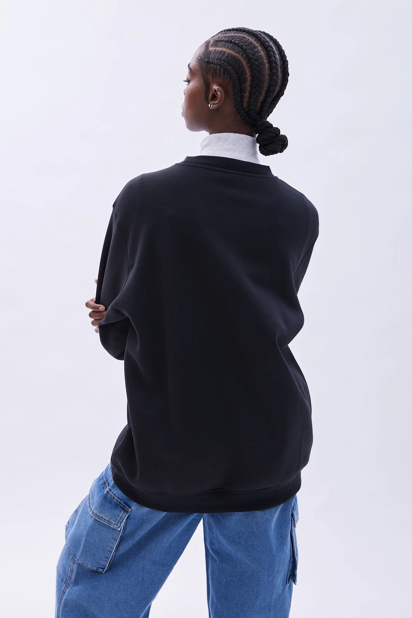 Toronto Raptors Graphic Crew Neck Oversized Sweatshirt sold by Bluenotes product image thumbnail 4