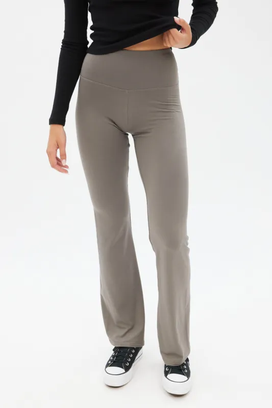 High Rise Super Soft Fleeceback Flare Legging sold by Bluenotes
