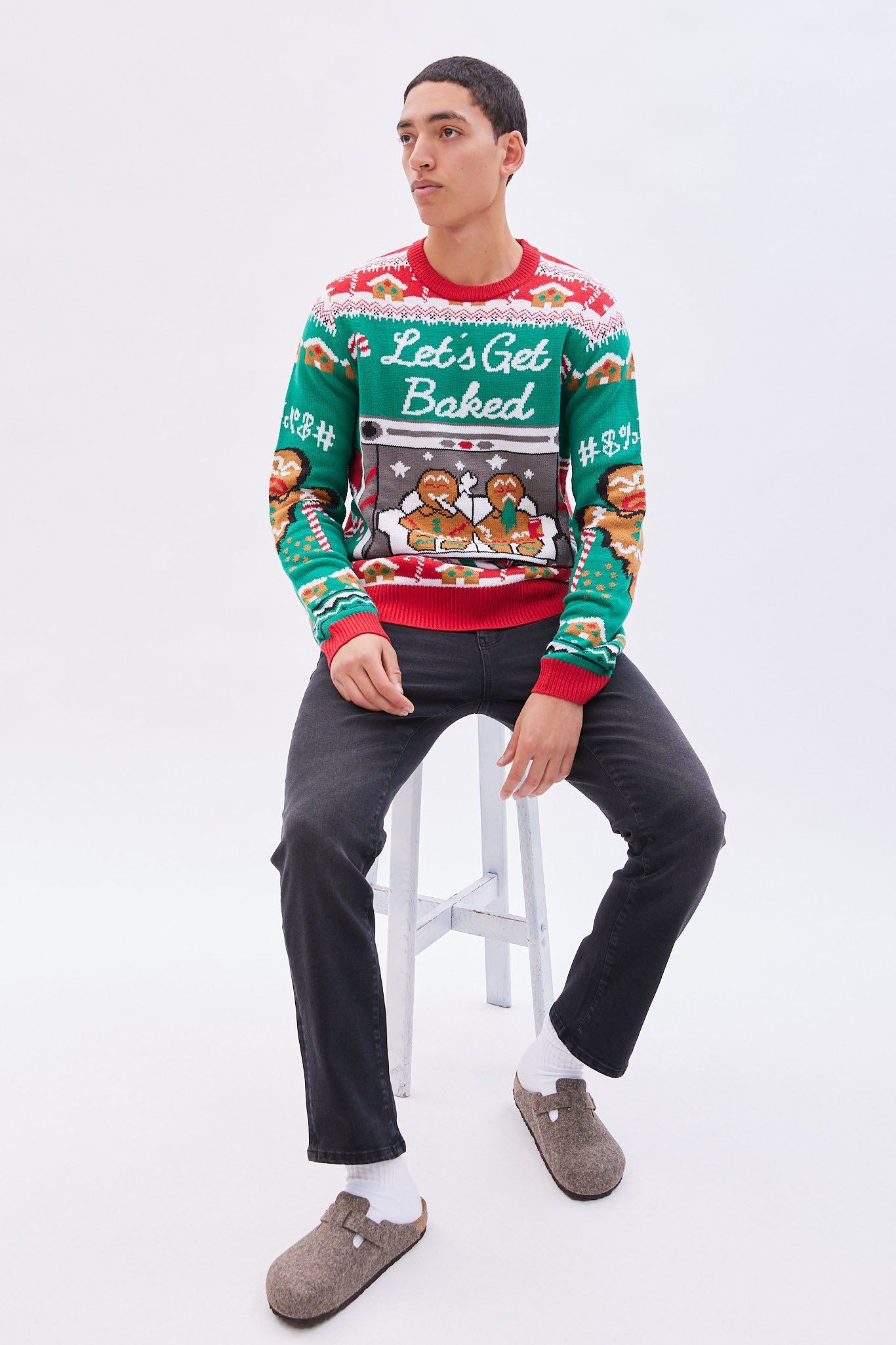 Let's Get Baked Crew Neck Pullover Sweater sold by Bluenotes product image thumbnail 4