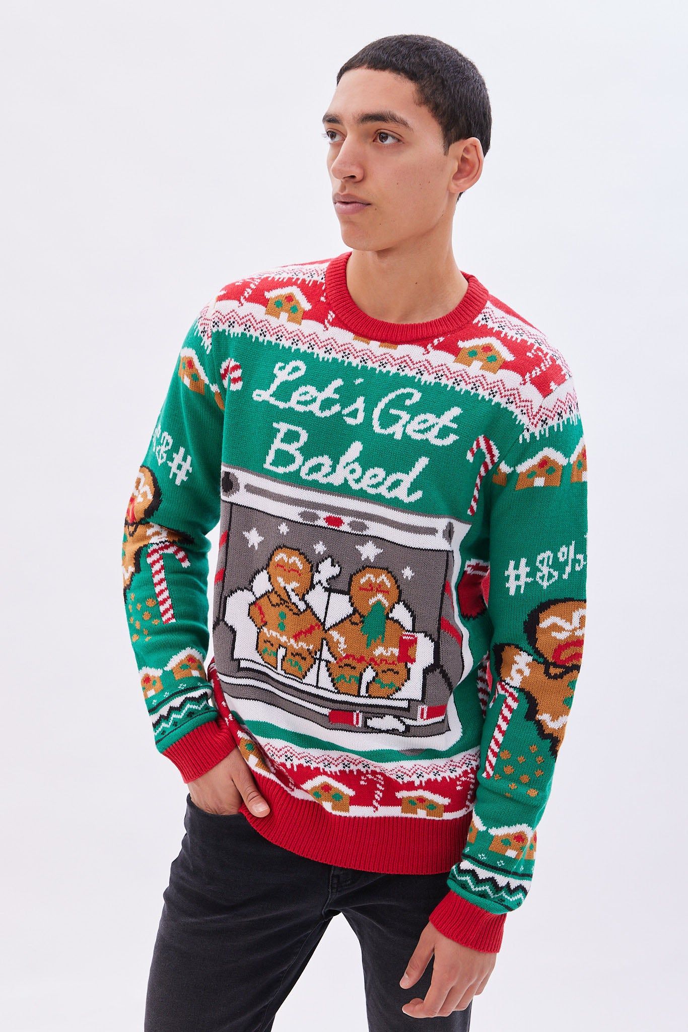 Let's Get Baked Crew Neck Pullover Sweater sold by Bluenotes