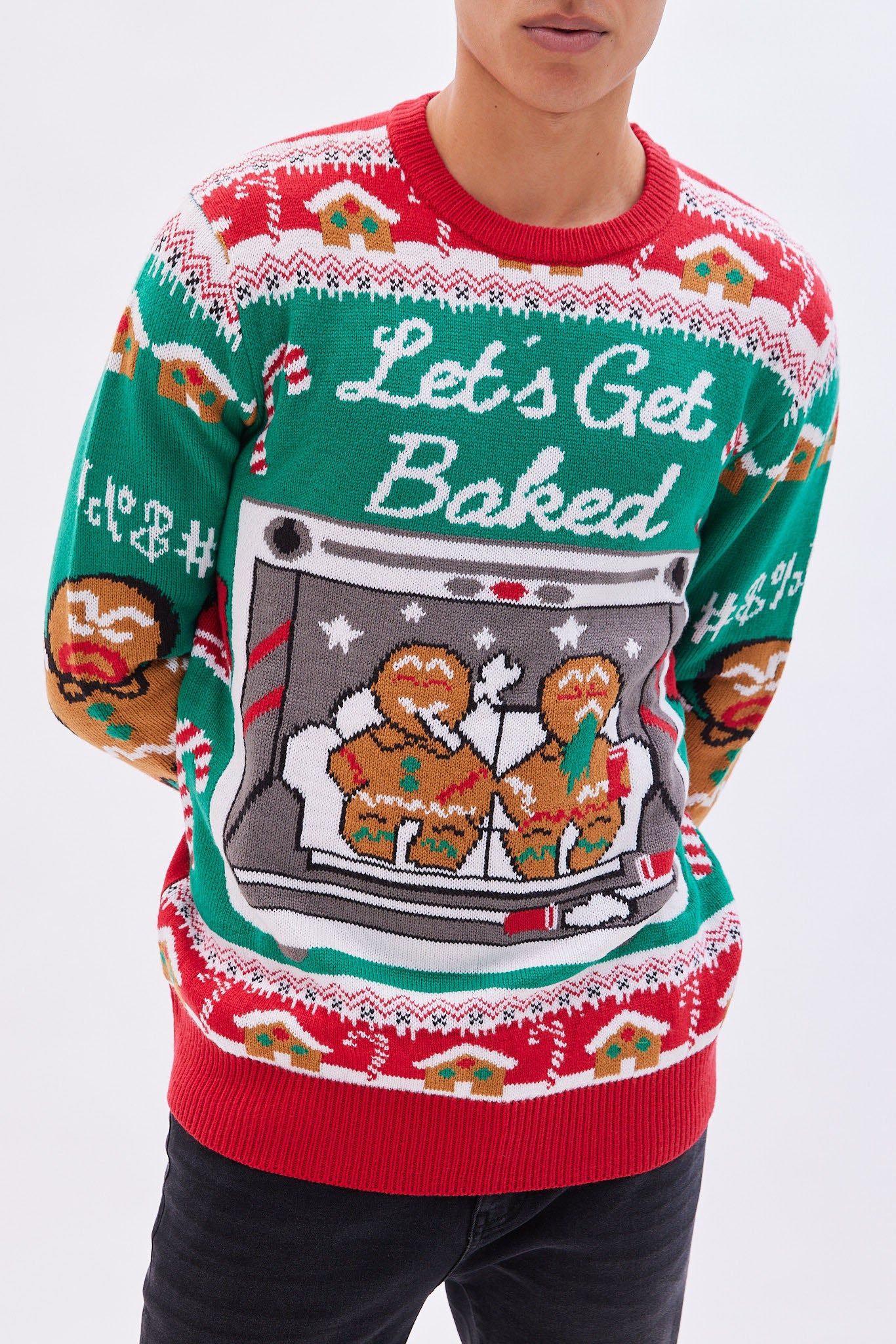 Let's Get Baked Crew Neck Pullover Sweater sold by Bluenotes product image thumbnail 2