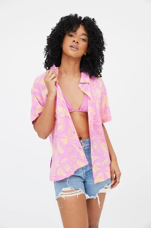 Printed Short Sleeve Oversized Shirt sold by Bluenotes