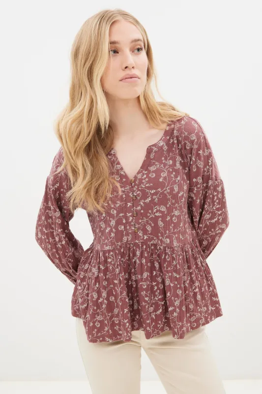 Printed Drop Shoulder Maya Top sold by Bluenotes