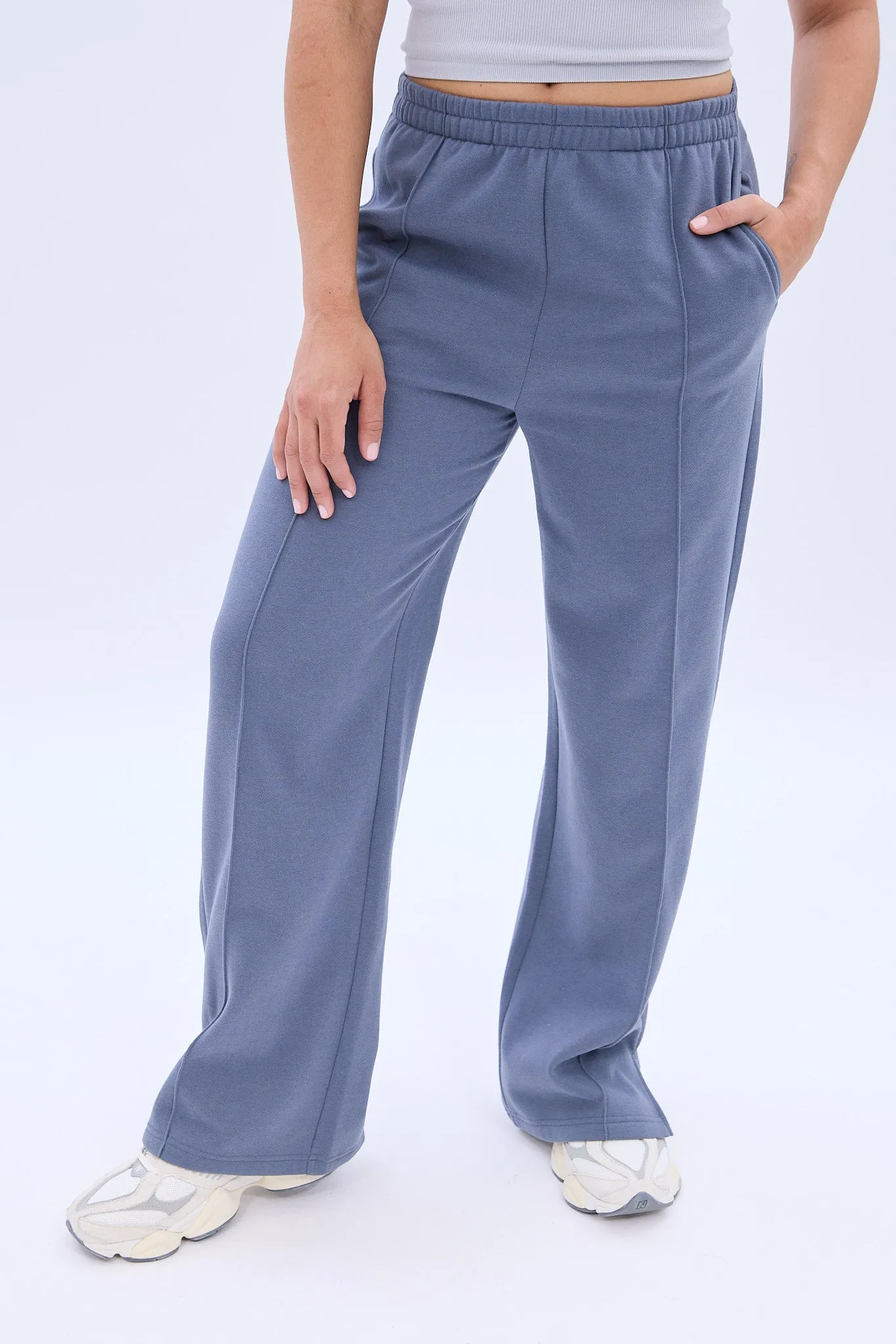 UNPLUG By Bluenotes Mid Rise Seam Detail Wide Leg Sweatpants sold by Bluenotes