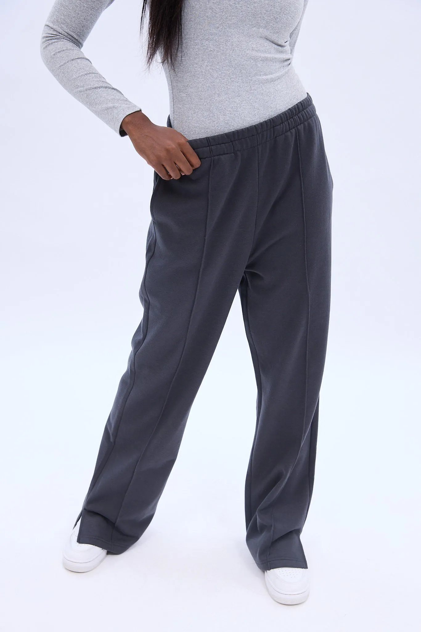 UNPLUG By Bluenotes Mid Rise Seam Detail Wide Leg Sweatpants sold by Bluenotes product image thumbnail 2