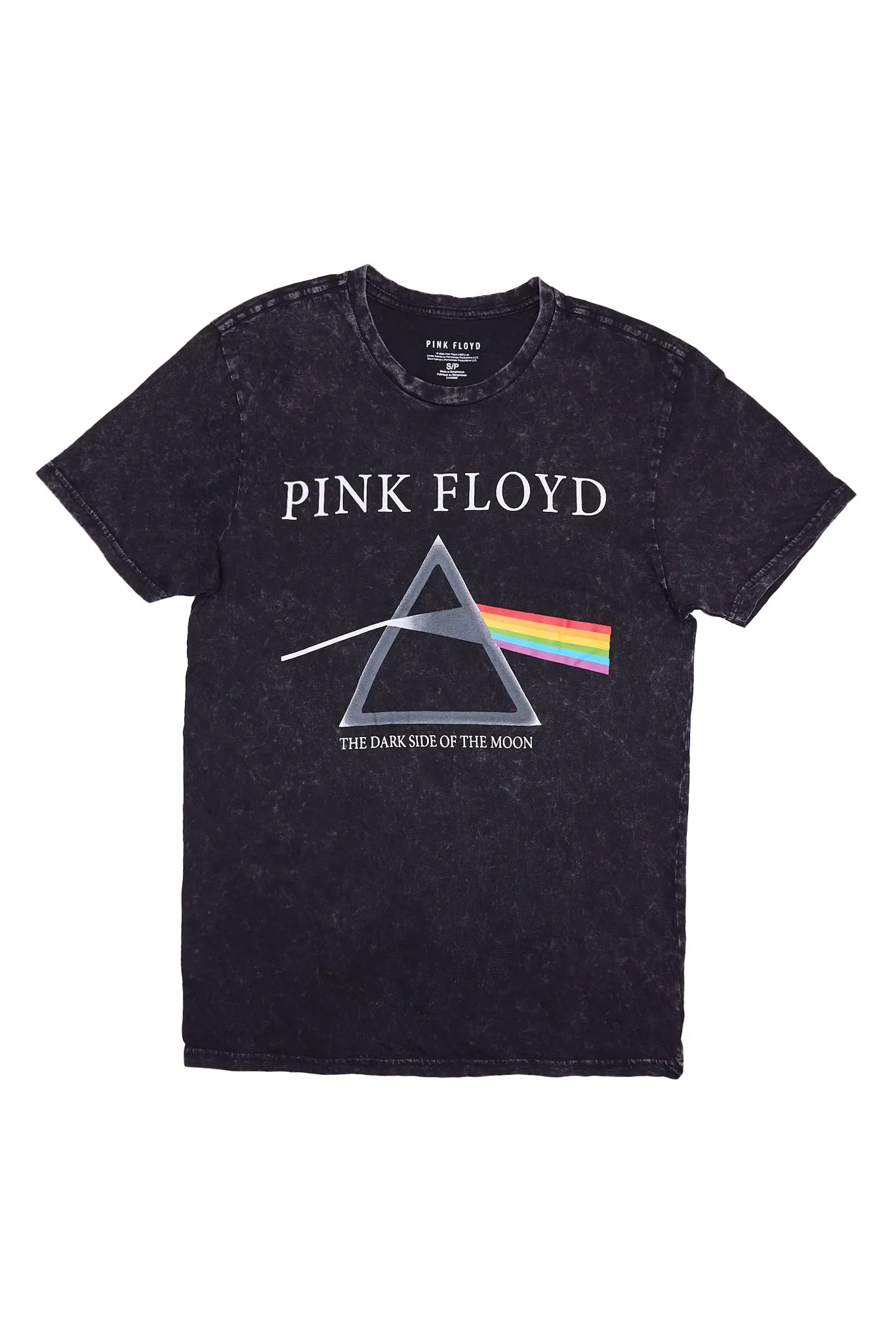 Pink Floyd The Dark Side Of The Moon Graphic Acid Wash Tee sold by Bluenotes