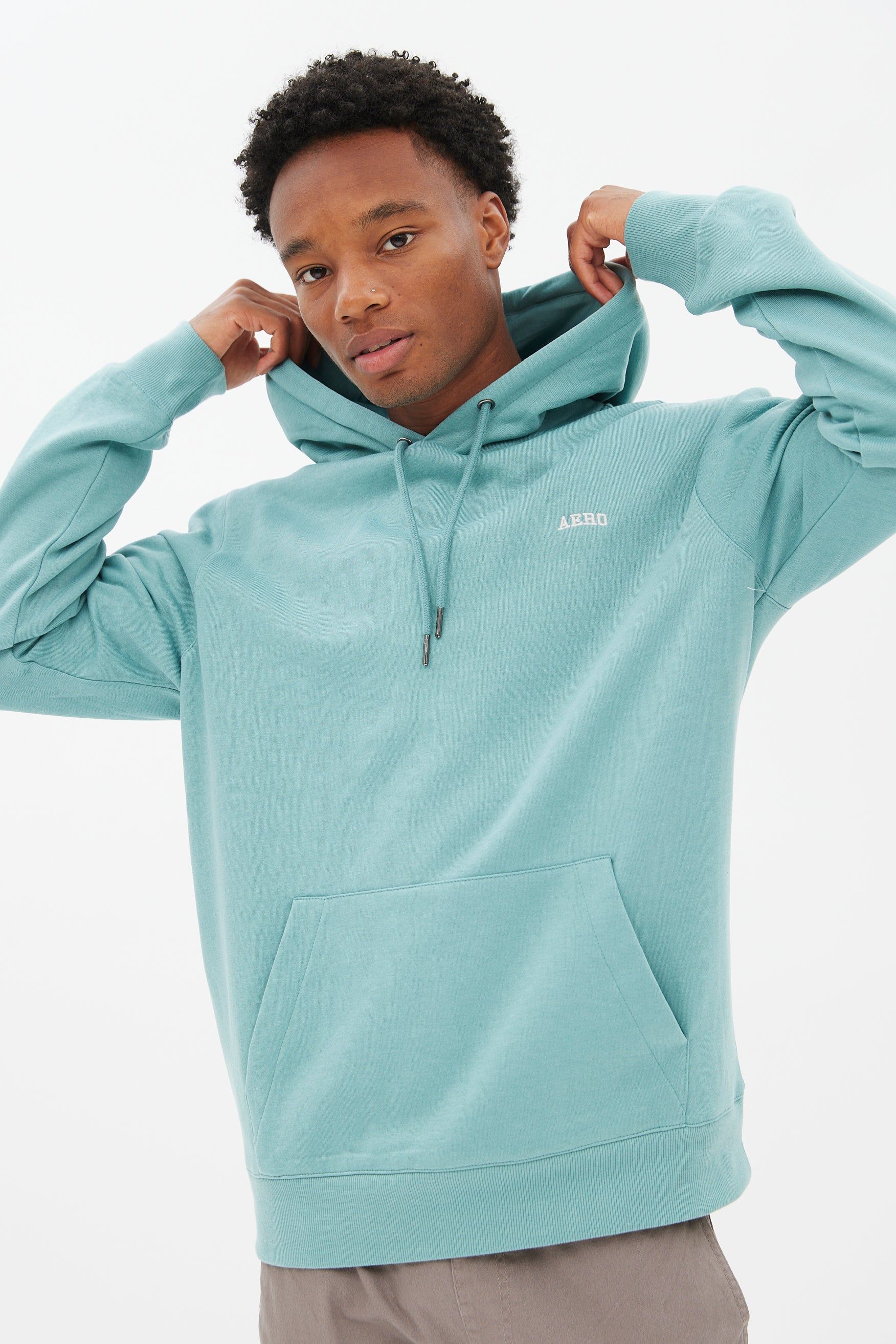 AERO Embroidered Relaxed Pullover Hoodie sold by Bluenotes