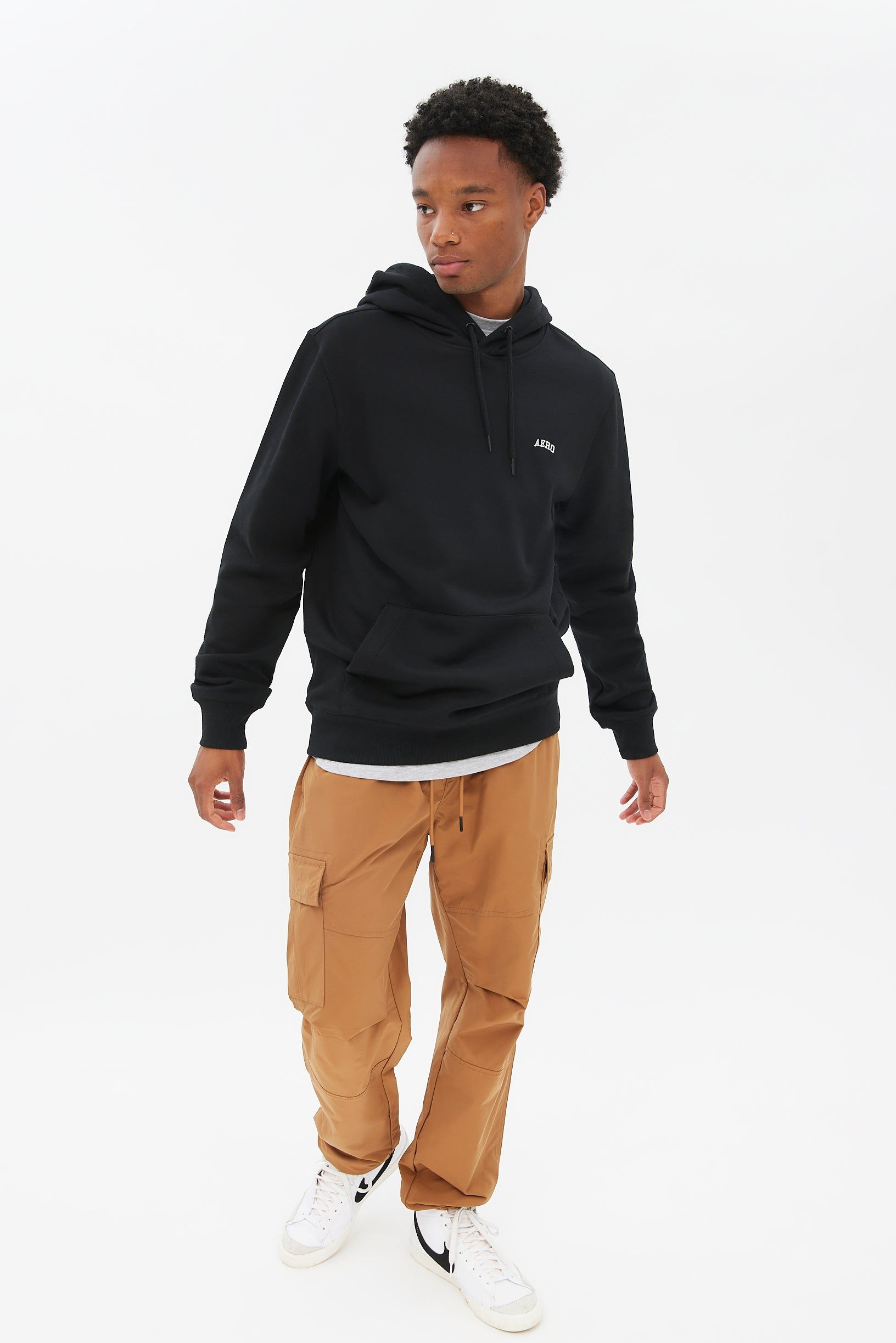 AERO Embroidered Relaxed Pullover Hoodie sold by Bluenotes product image thumbnail 5