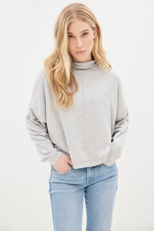Cloud Jersey Long Sleeve Mock Neck Top sold by Bluenotes