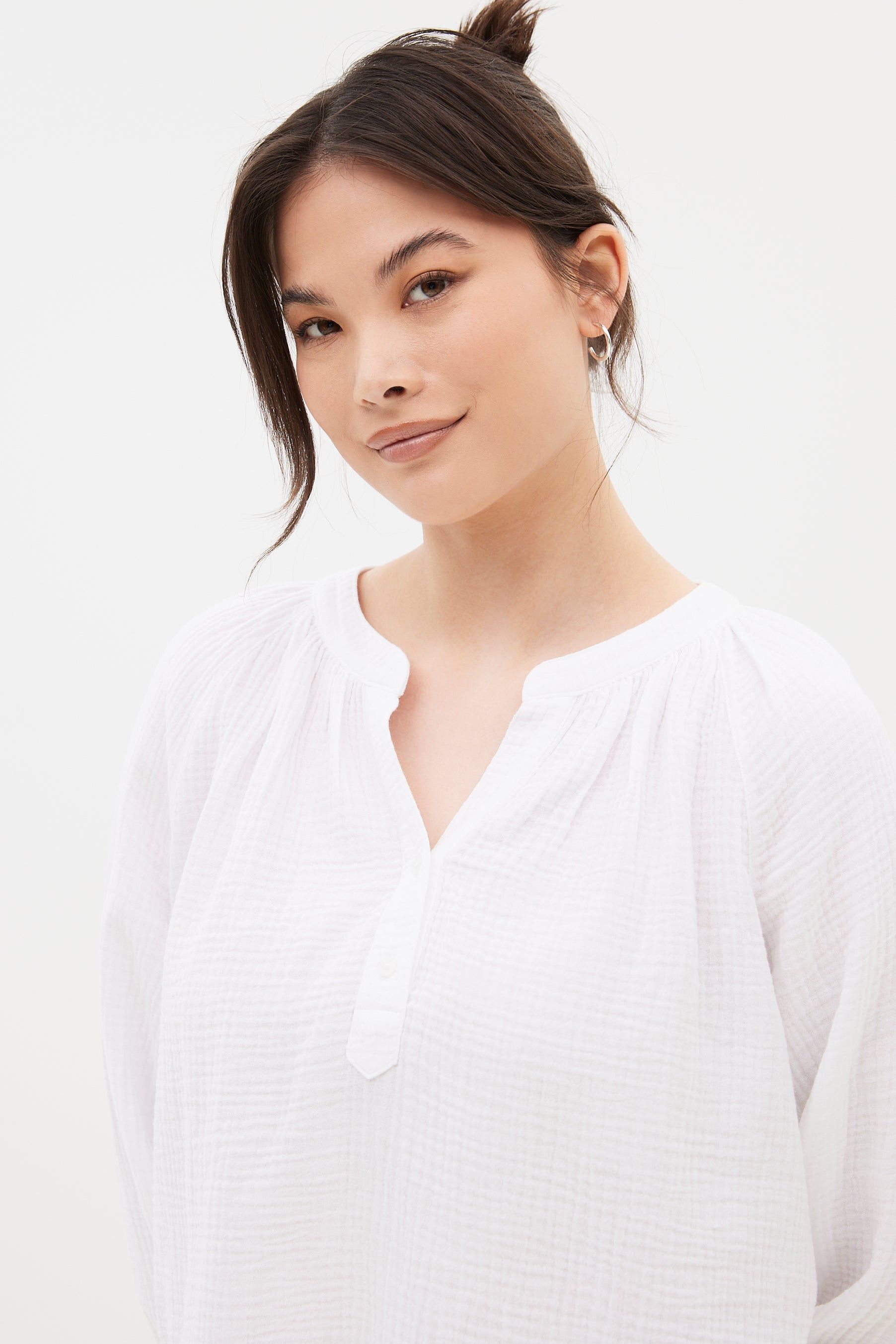 Long Sleeve Open Neck Shirt sold by Bluenotes product image thumbnail 4