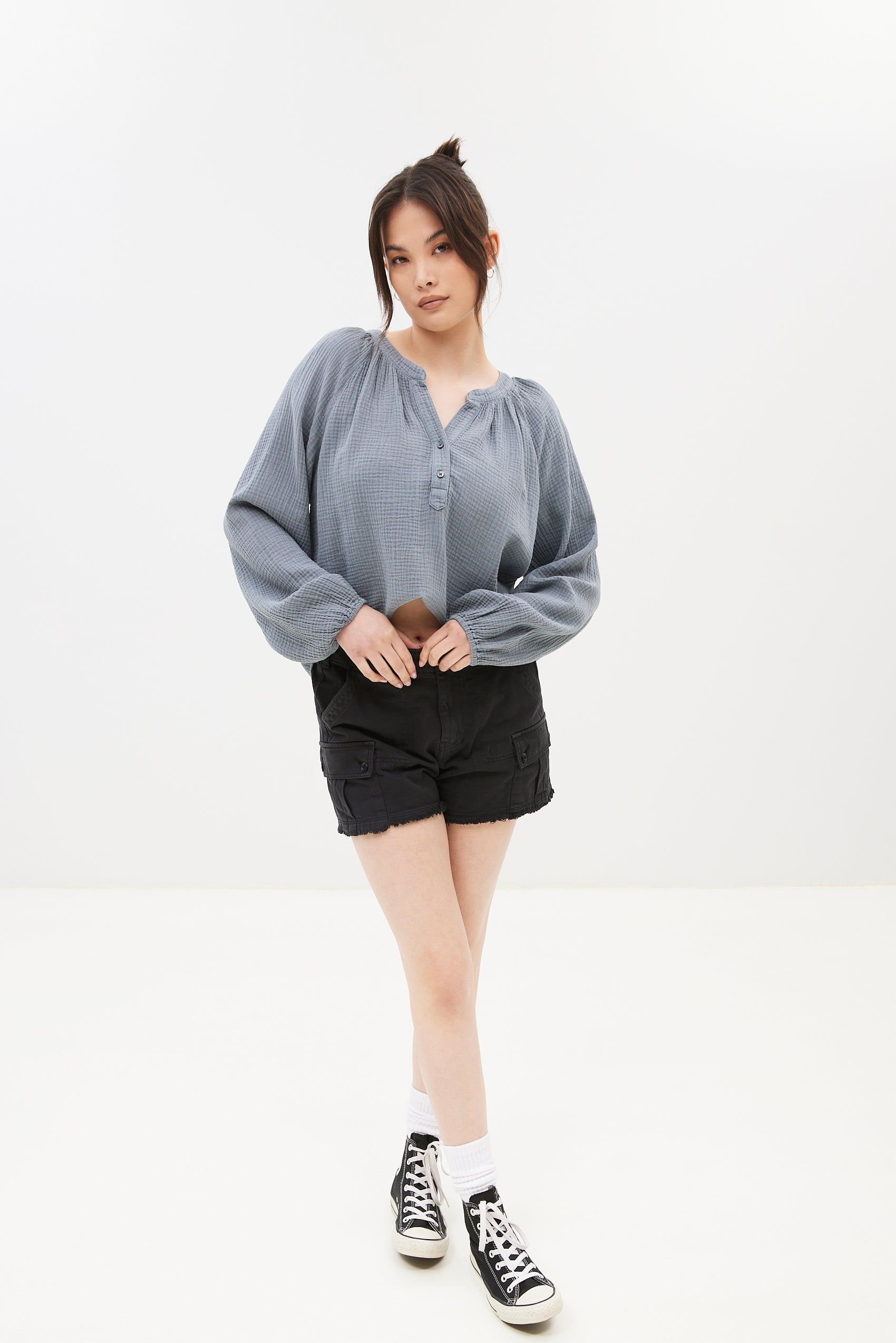Long Sleeve Open Neck Shirt sold by Bluenotes product image thumbnail 6
