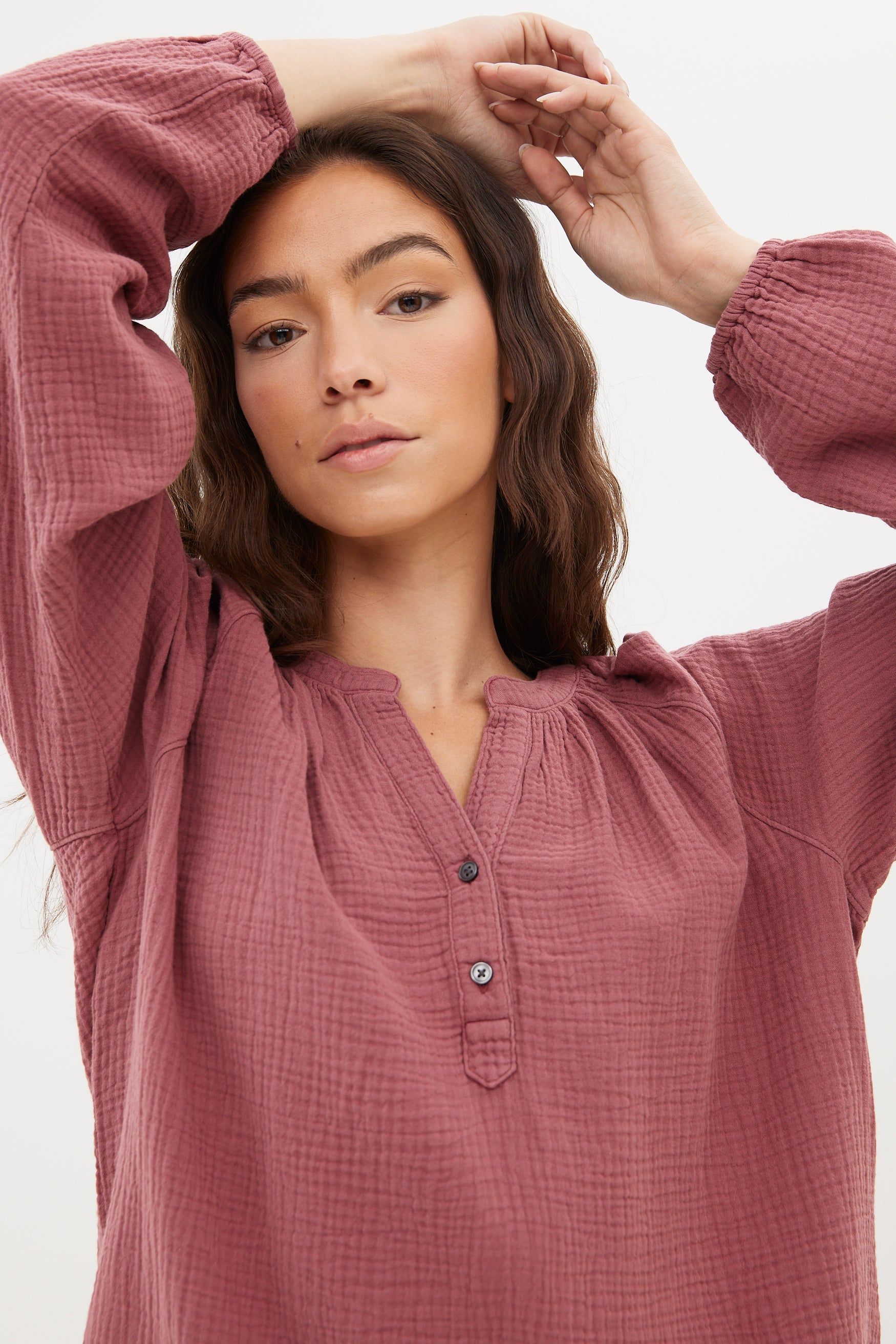 Long Sleeve Open Neck Shirt sold by Bluenotes product image thumbnail 11