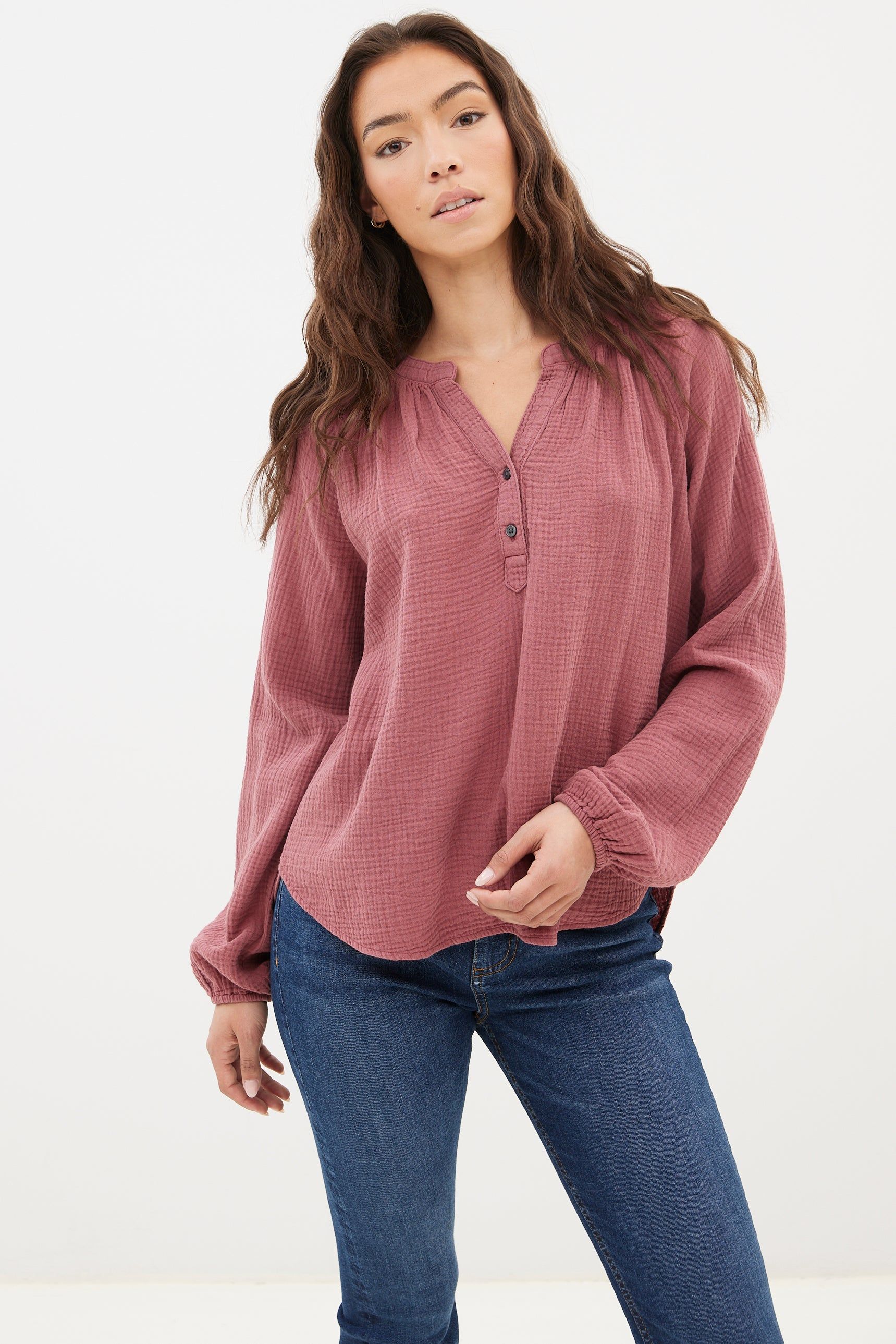 Long Sleeve Open Neck Shirt sold by Bluenotes product image thumbnail 9