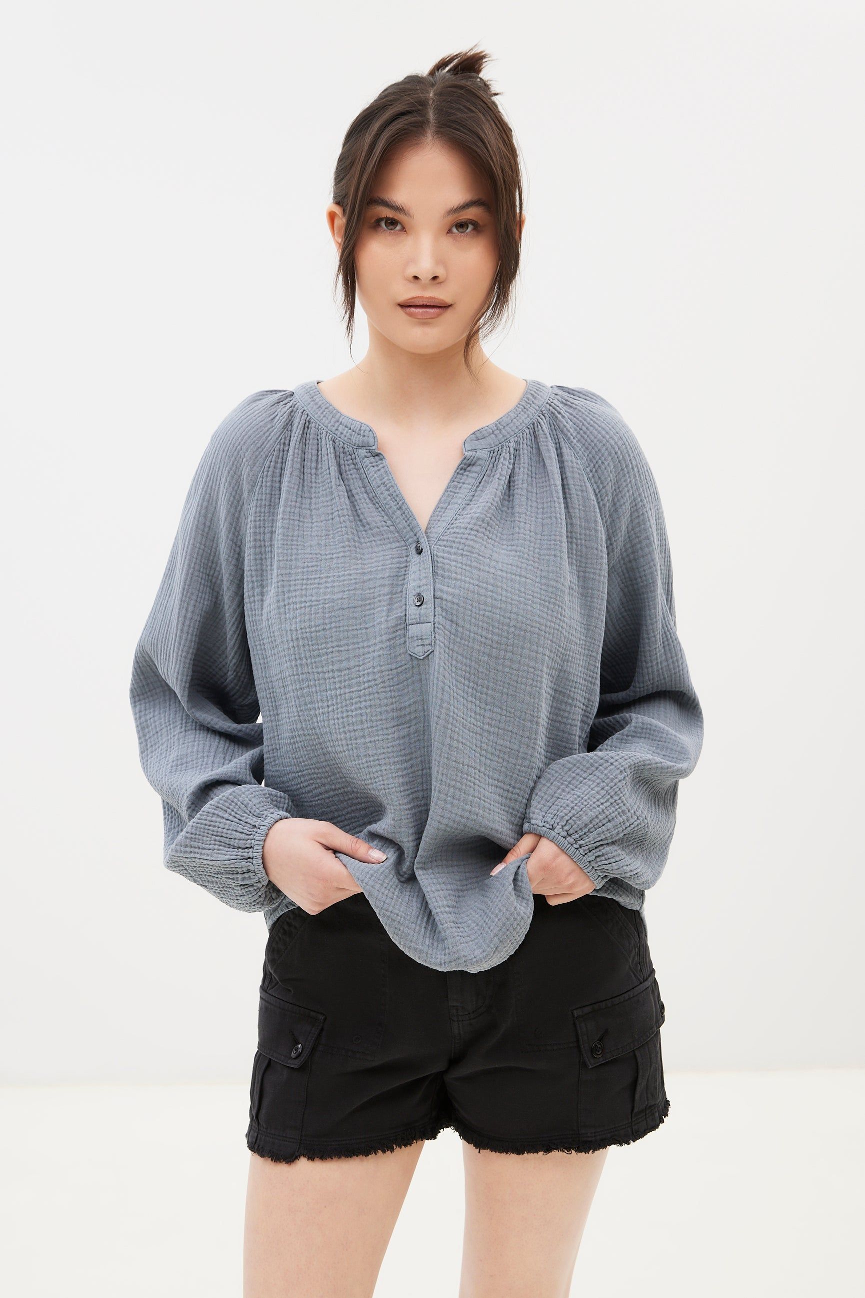 Long Sleeve Open Neck Shirt sold by Bluenotes