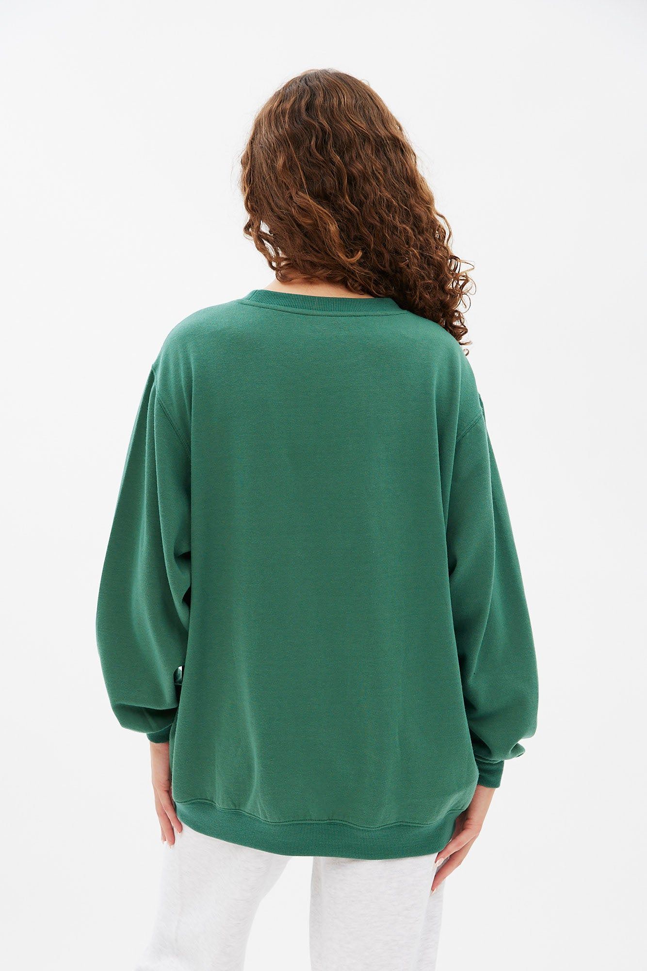 Peanuts Snoopy Woodstock Happy Holidays Graphic Oversized Pullover Sweatshirt sold by Bluenotes product image thumbnail 4