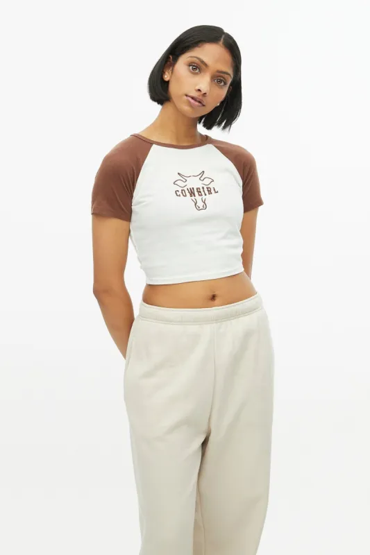 Cowgirl Graphic Raglan Sleeve Baby Tee sold by Bluenotes