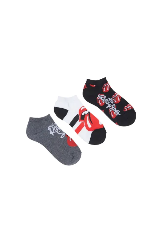 The Rolling Stones Printed Ankle Socks 3-Pack sold by Bluenotes