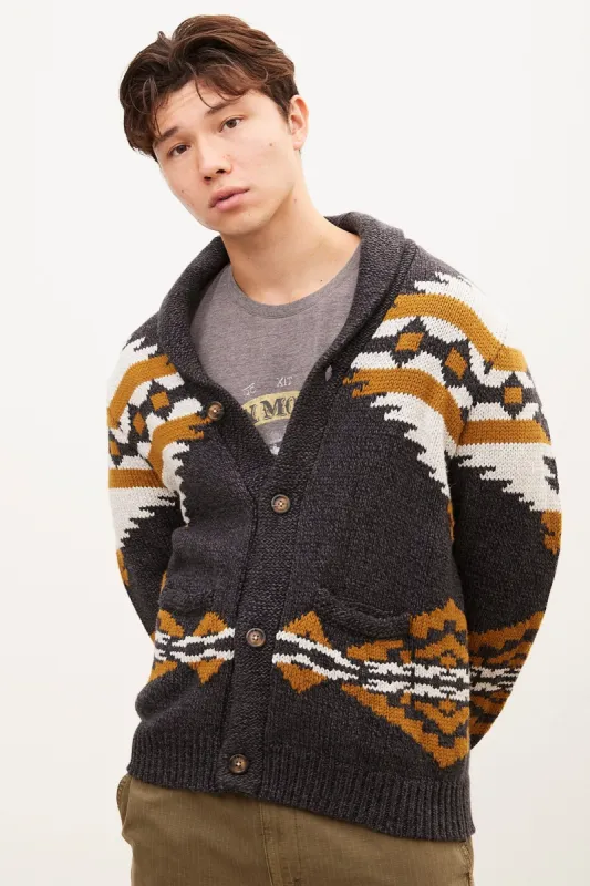 Wool-Blend Legacy Shawl Collar Cardigan sold by Bluenotes