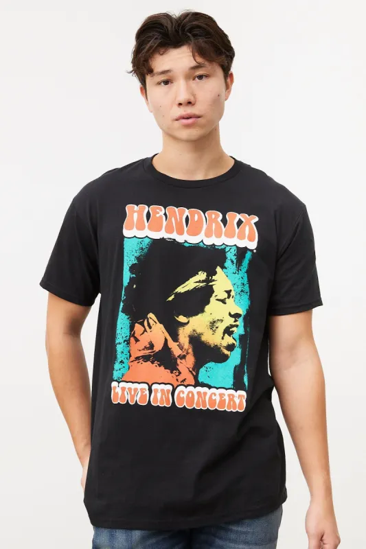 Jimi Hendrix Live In Concert Tee sold by Bluenotes