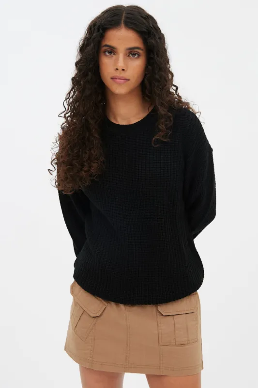 Ribbed Crew Neck Pullover Sweater sold by Bluenotes