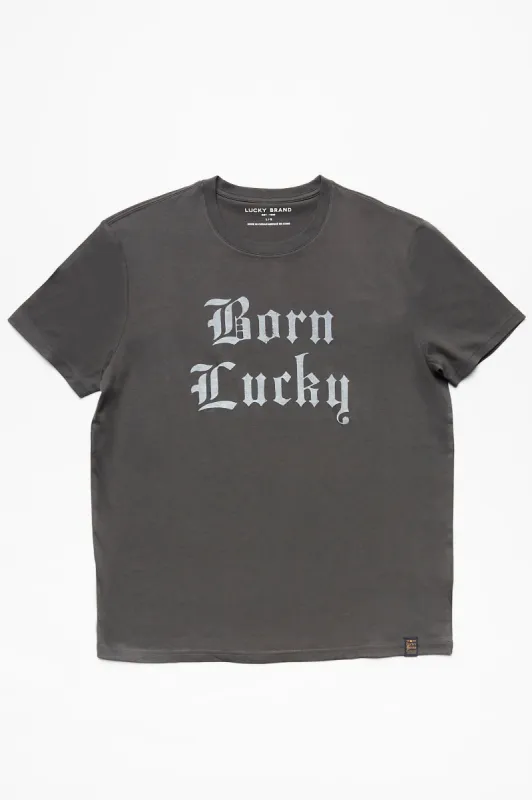 Lucky Brand Born Lucky Tri-Blend Tee sold by Bluenotes