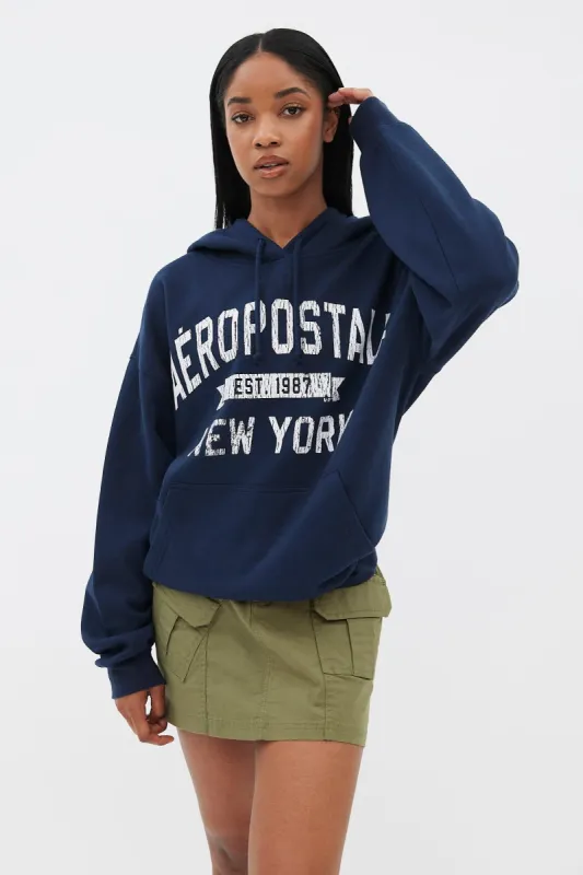 Aéropostale New York Graphic Boyfriend Pullover Hoodie sold by Bluenotes