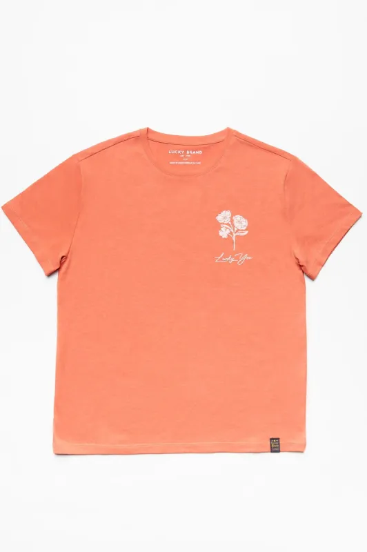 Lucky Brand Lucky You Rose Tri-Blend Tee sold by Bluenotes