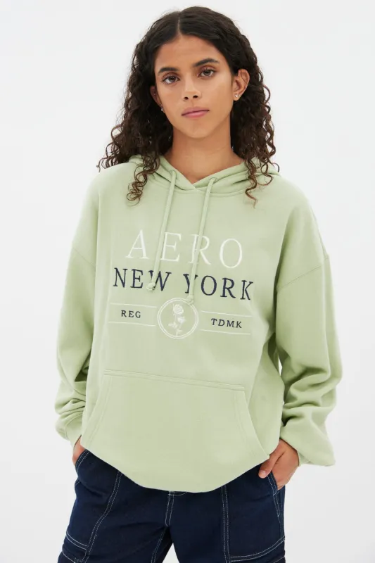 AERO NYC Graphic Boyfriend Pullover Hoodie sold by Bluenotes