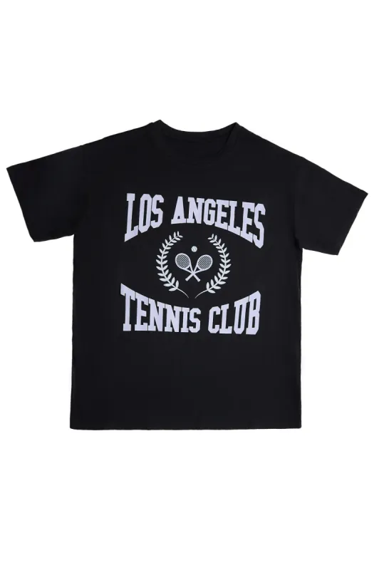 LA Tennis Club Graphic Relaxed Tee made by Bluenotes