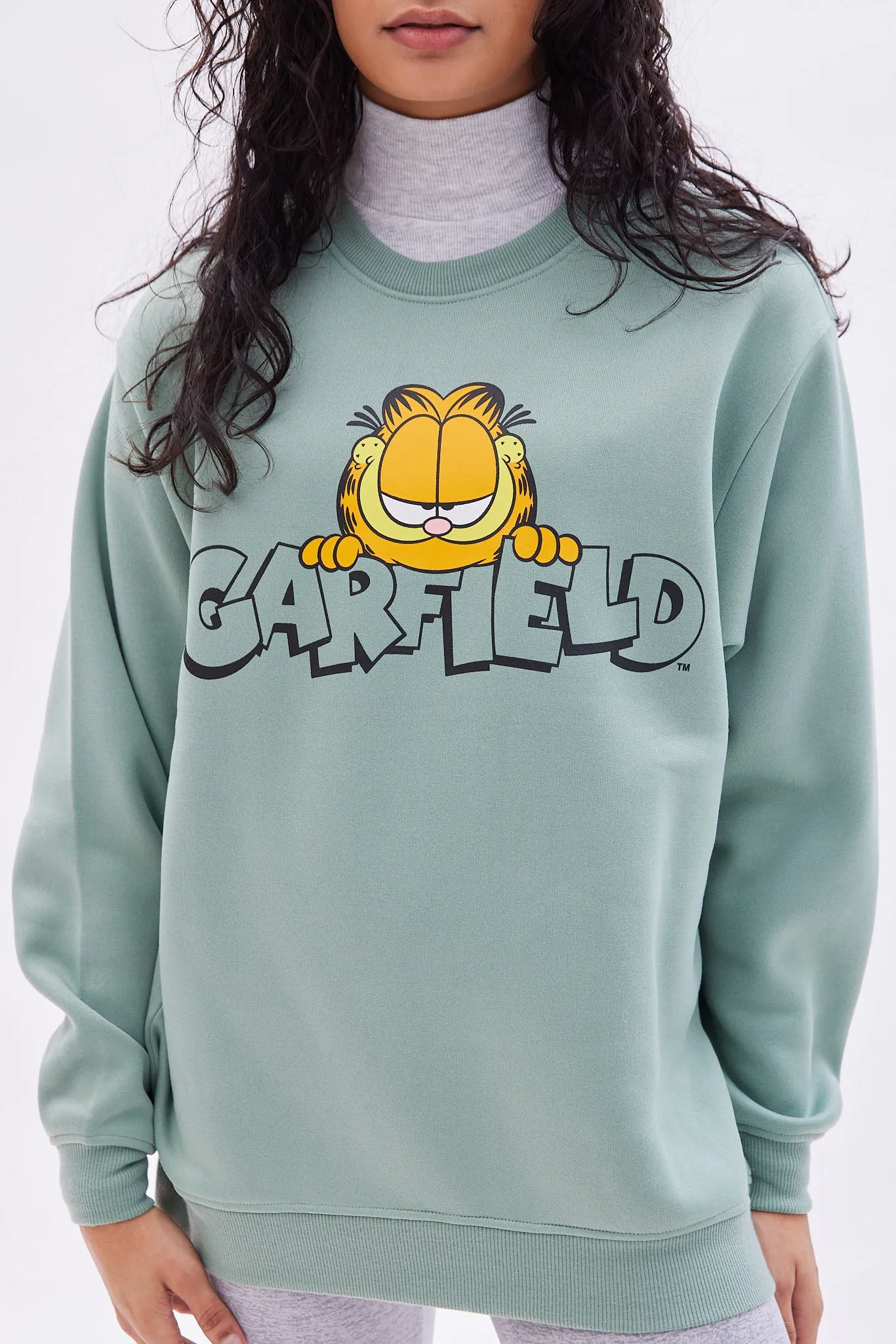 Garfield Graphic Crew Neck Oversized Sweatshirt sold by Bluenotes product image thumbnail 3