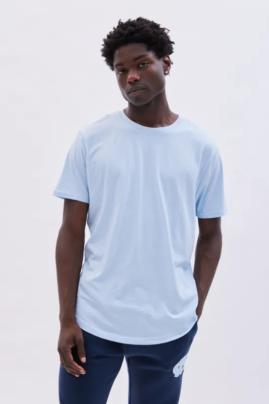 Basic Scoop Hem Crew Neck Tee sold by Bluenotes
