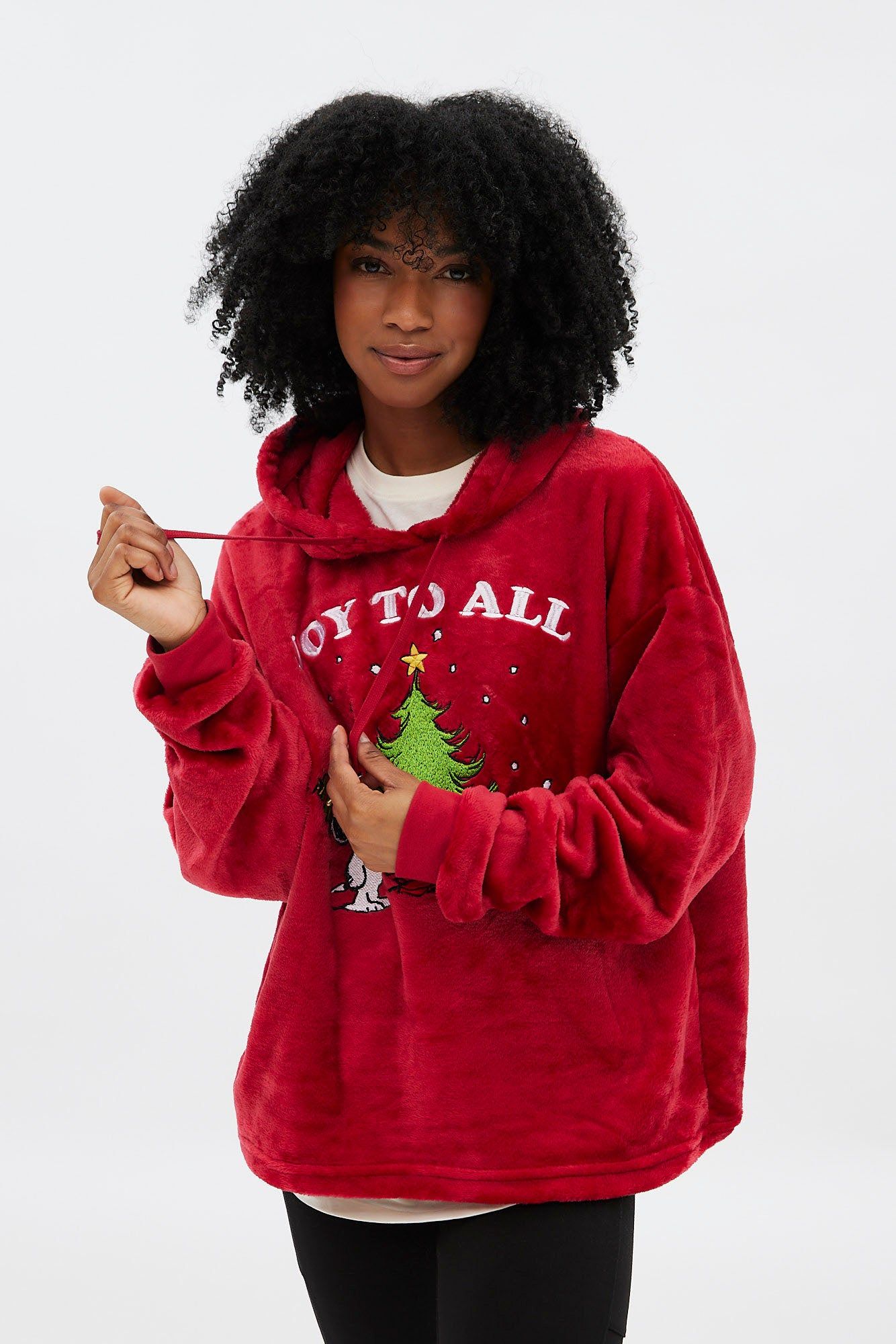 Peanuts Snoopy Graphic Plush Pullover Hoodie sold by Bluenotes product image thumbnail 3