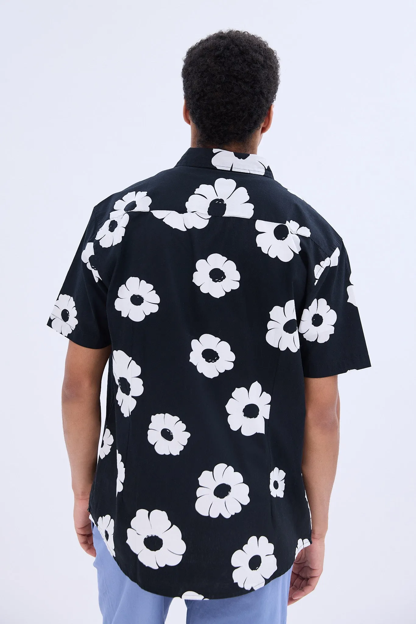 Floral Printed Short Sleeve Poplin Shirt sold by Bluenotes product image thumbnail 3