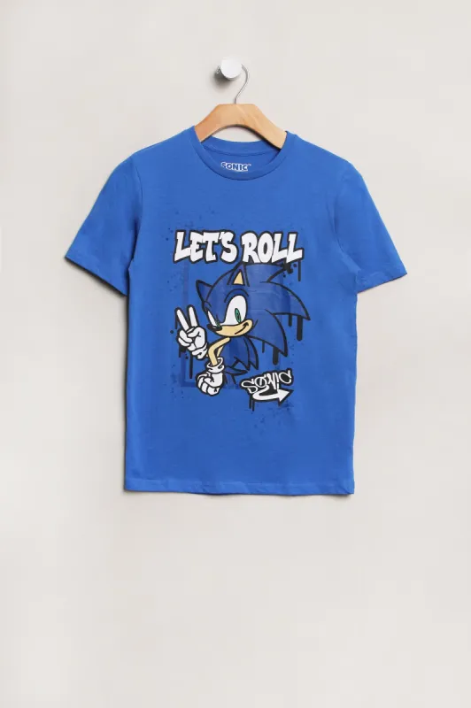 Boys' Sonic The Hedgehog Graphic Classic Tee sold by Bluenotes
