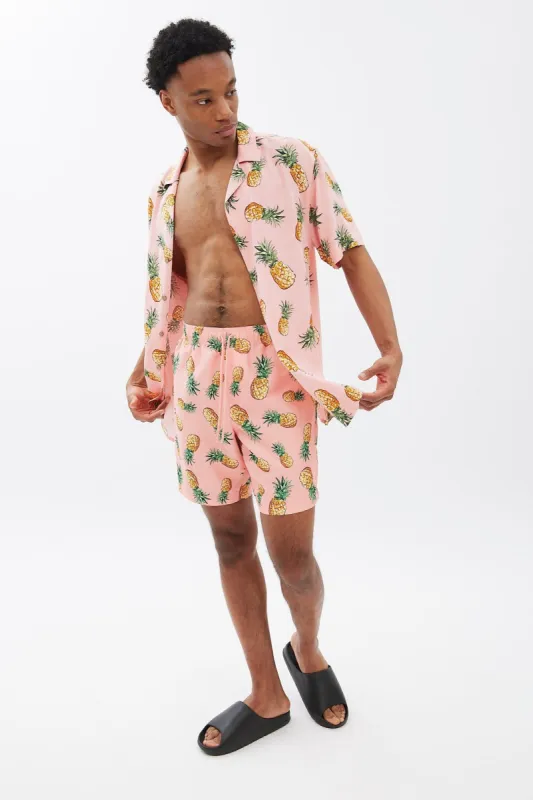 Pineapple Print Swim Short sold by Bluenotes