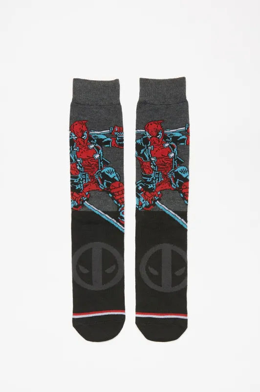 Deadpool Printed Crew Socks sold by Bluenotes