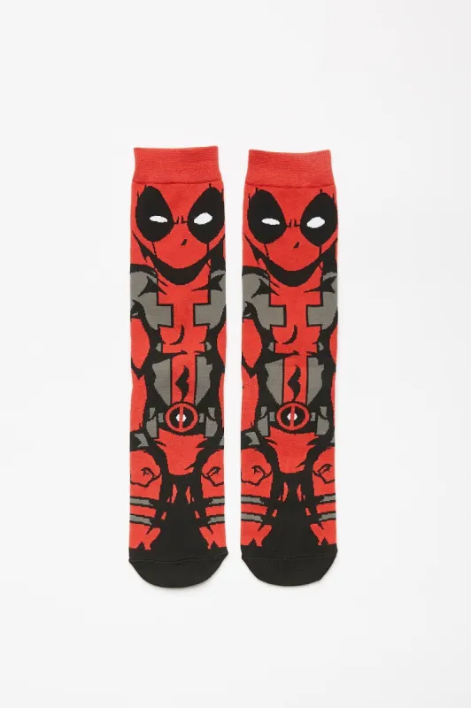 Deadpool 360 Printed Crew Socks sold by Bluenotes