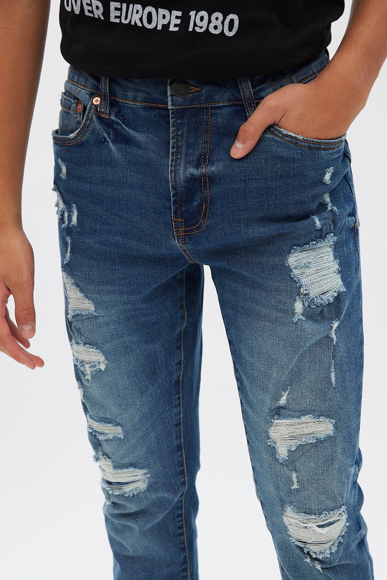 AERO Rip And Repair Skinny Jean sold by Bluenotes product image thumbnail 3