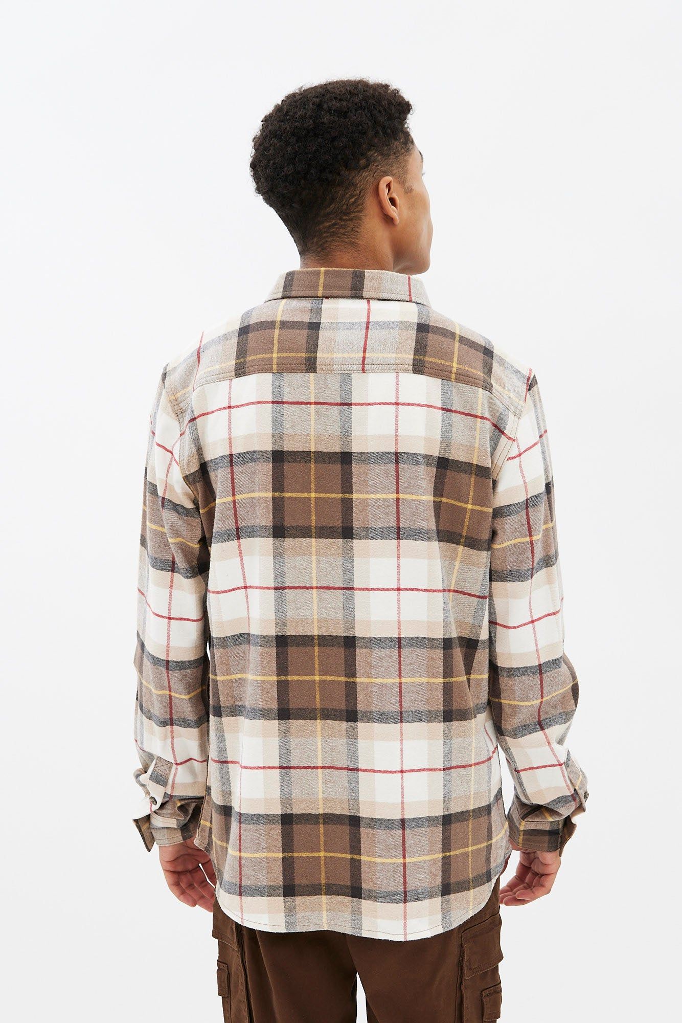 North Western 2 Pocket Plaid Flannel Overshirt sold by Bluenotes product image thumbnail 3