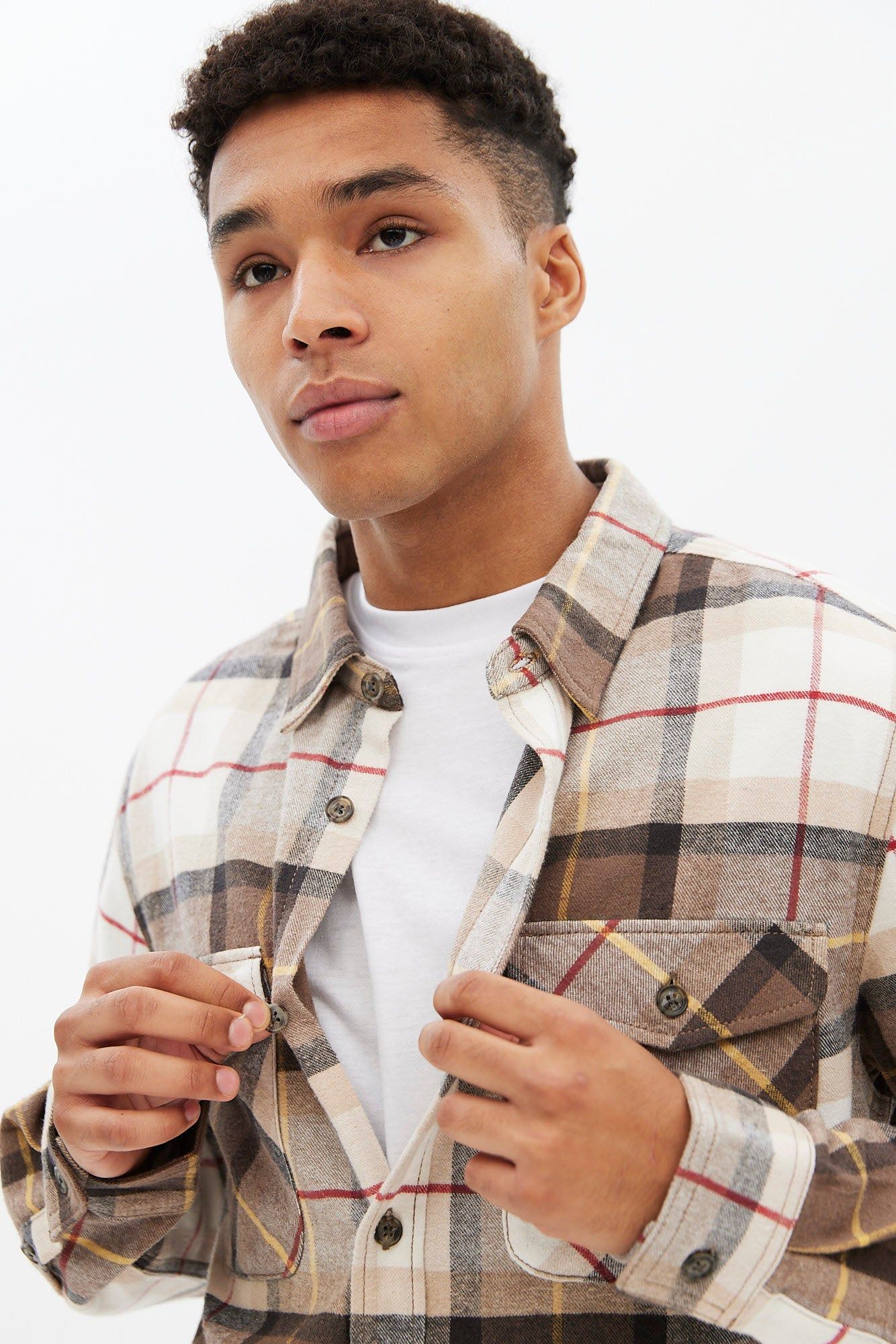 North Western 2 Pocket Plaid Flannel Overshirt sold by Bluenotes product image thumbnail 2