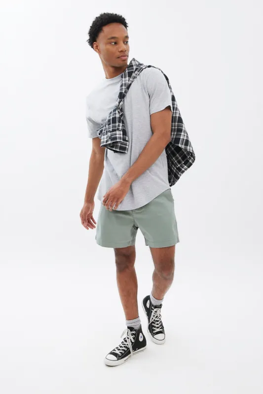 Basic Scoop Hem Crew Neck Tee sold by Bluenotes