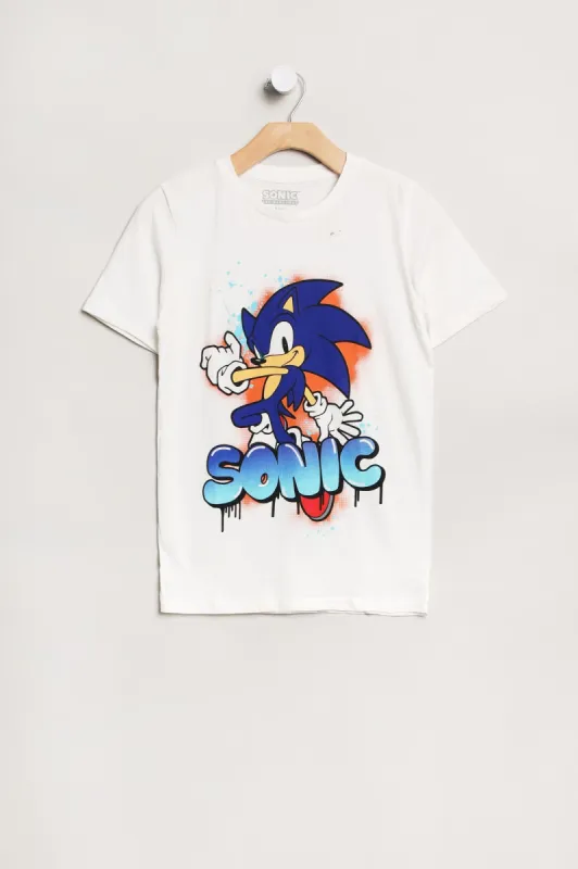 Boys' Sonic The Hedgehog Graphic Classic Tee sold by Bluenotes