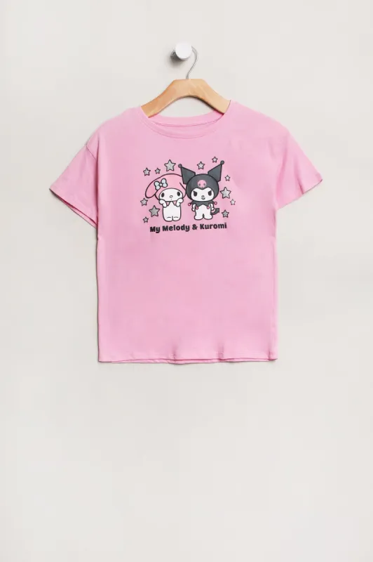Girls' My Melody And Kuromi Graphic Classic Tee sold by Bluenotes