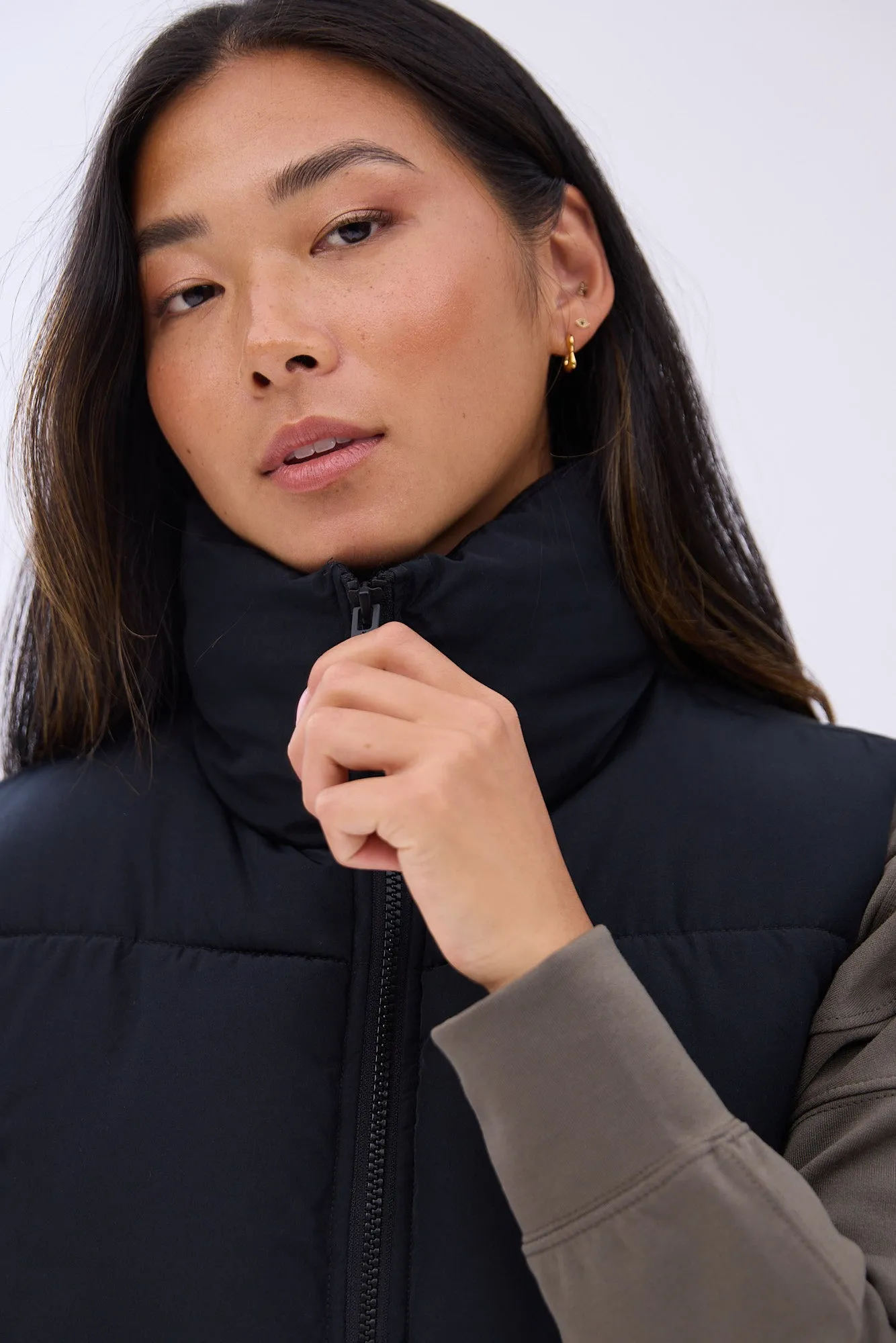 AERO Zip-Up Cropped Puffer Vest sold by Bluenotes product image thumbnail 3